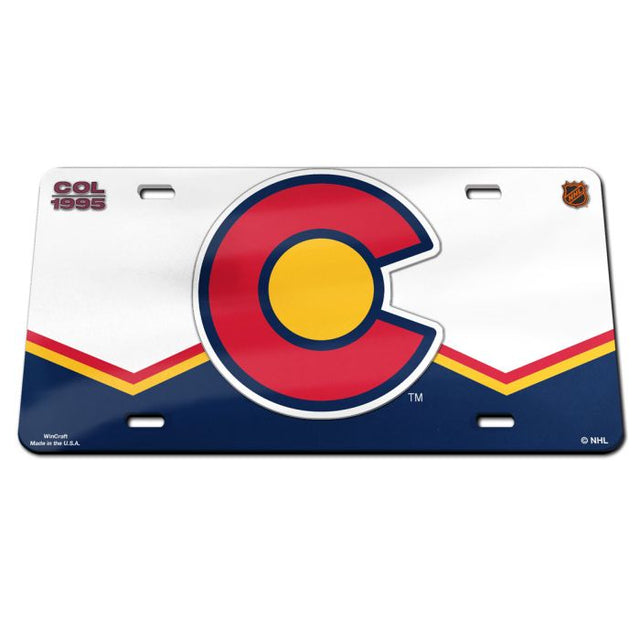Matrícula acrílica especial de edición especial de Colorado Avalanche