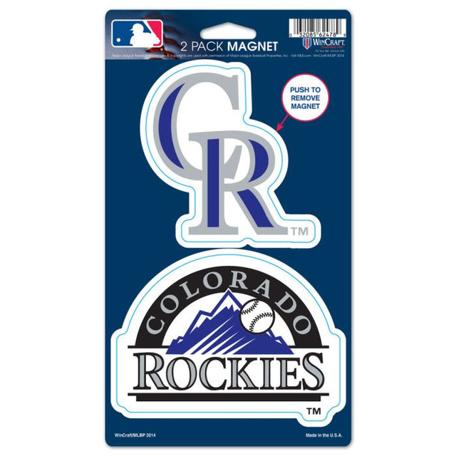Paquete de 2 imanes de Colorado Rockies de 5" x 9"