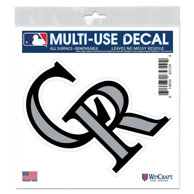 Calcomanía para todo tipo de superficies de los Colorado Rockies, 6" x 6"