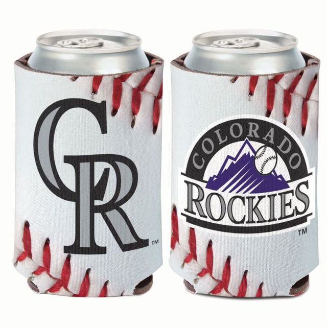 Enfriador de lata con diseño de pelota de Colorado Rockies, 12 oz.