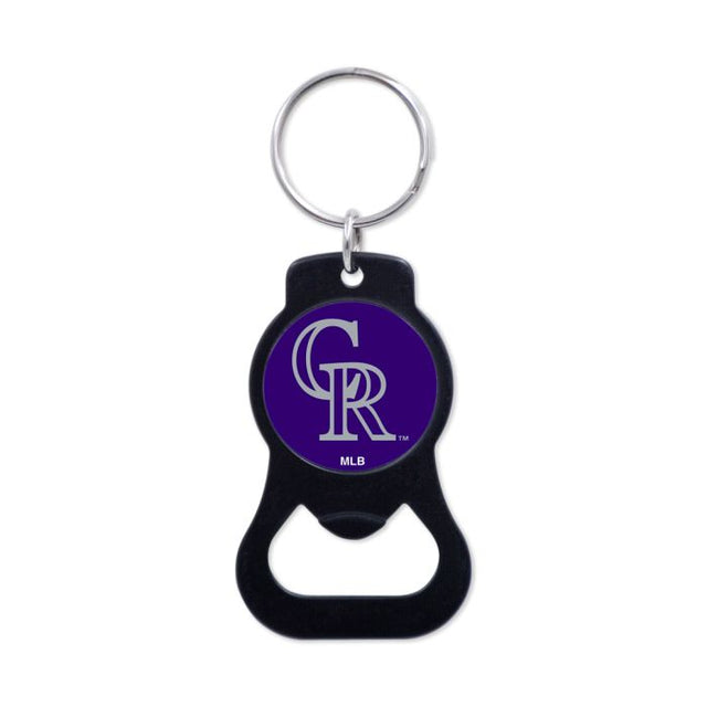Llavero con abrebotellas de los Colorado Rockies en color negro