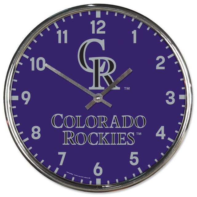 Colorado Rockies Chrome Clock