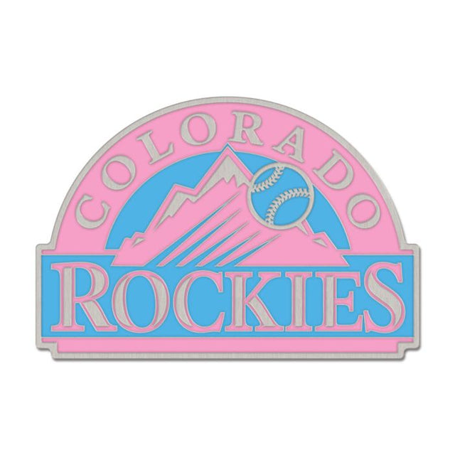 Tarjeta de joyería con pin esmaltado de colección de los Colorado Rockies
