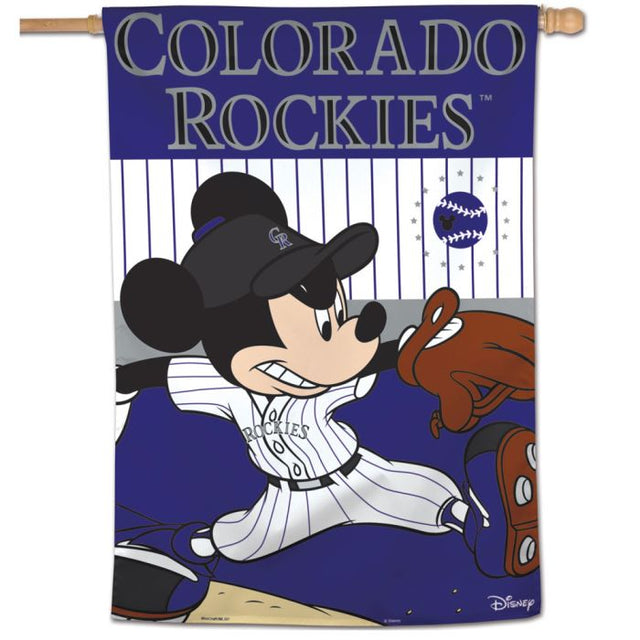 Bandera vertical de Colorado Rockies/Disney de 28" x 40"