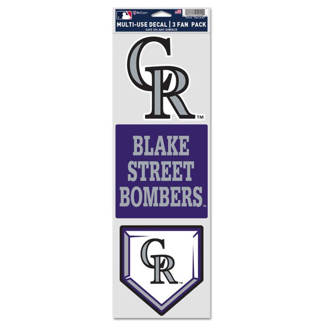 Colorado Rockies Fan Decals 3.75" x 12"