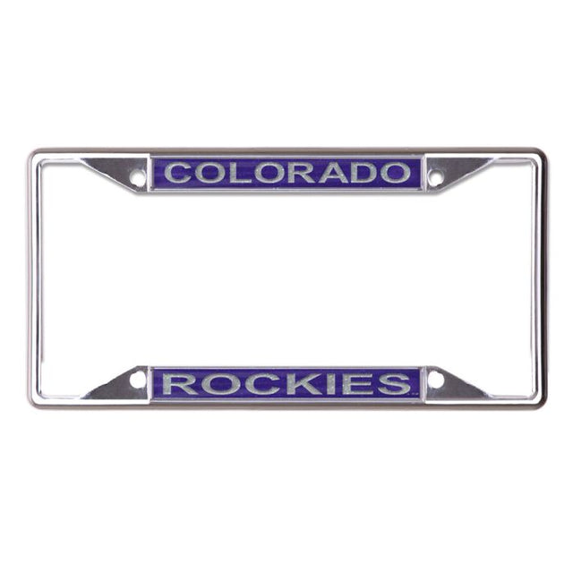 Marco de licencia con logo de Colorado Rockies GLITTER, de manga corta y estampado