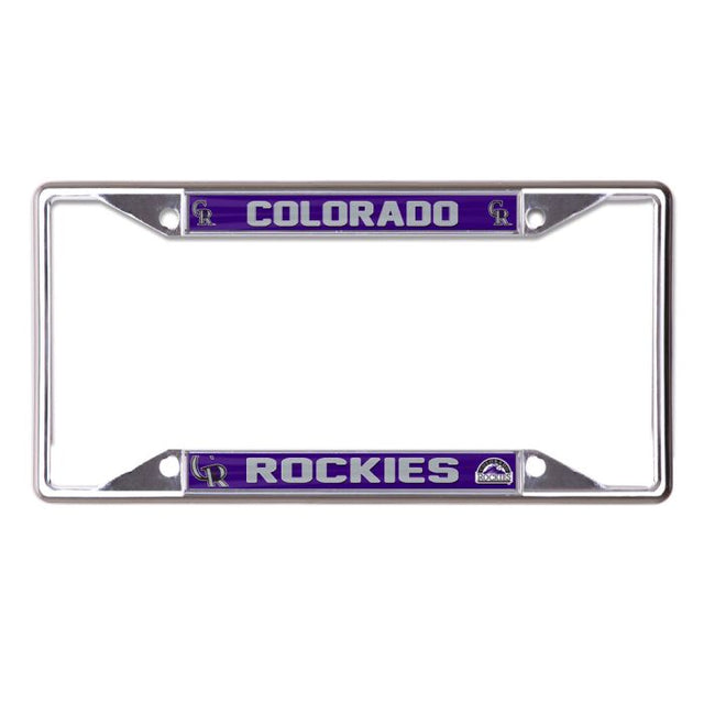 Marco de licencia MEGA Plt de Colorado Rockies, de acero inoxidable, estampado