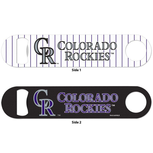 Abridor de botellas de metal de dos caras de los Colorado Rockies
