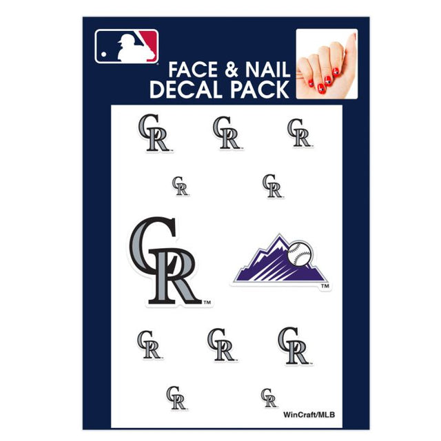 Calcomanías para uñas de Colorado Rockies