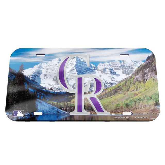 Matrícula acrílica especial de Colorado Rockies