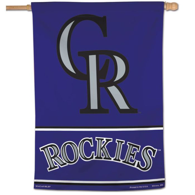 Bandera vertical con marca de palabra de los Colorado Rockies de 28" x 40"