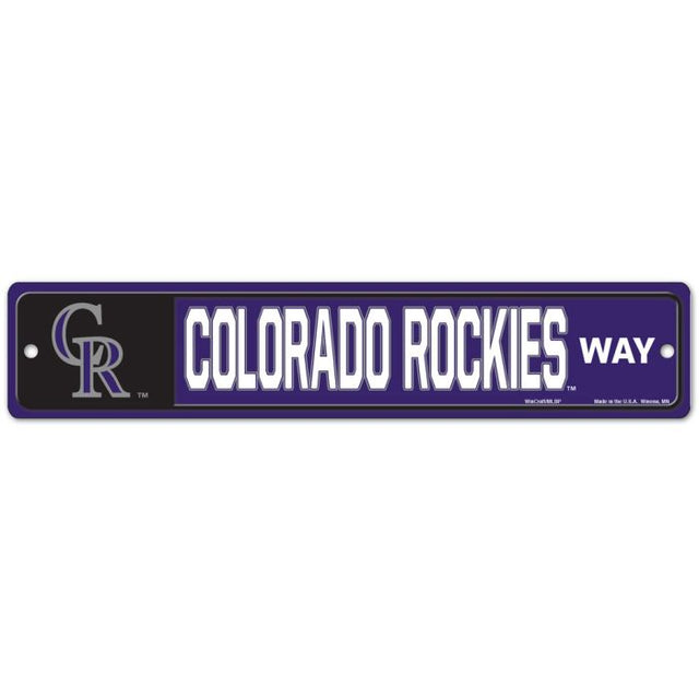 Señal de calle/zona de Colorado Rockies Way de 3,75" x 19"