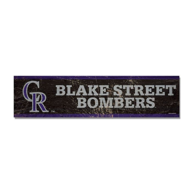 Colorado Rockies Wooden Magnet 1.5" X 6"