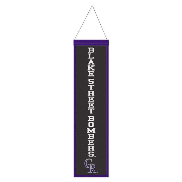 Colorado Rockies Wool Banner 8" x 32"