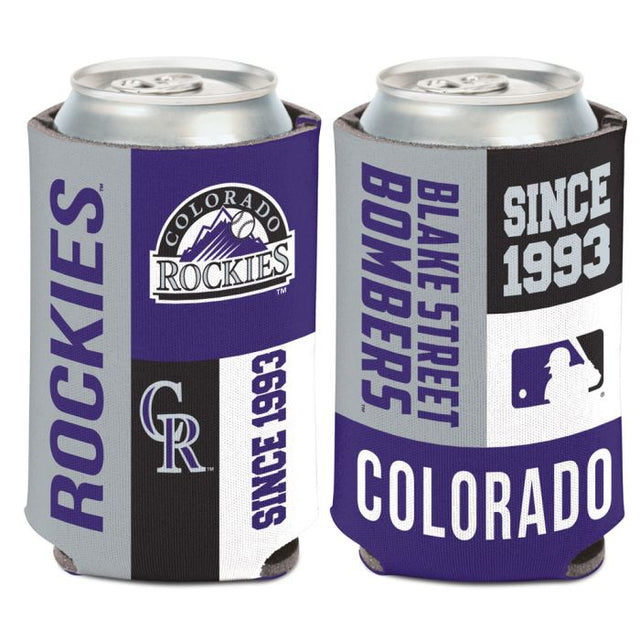 Colorado Rockies color block Can Cooler 12 oz.