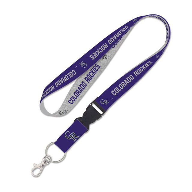 Colorado Rockies heather Lanyard w/detachable buckle 1"