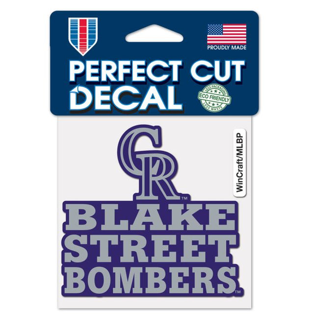 Colorado Rockies slogan Perfect Cut Color Decal 4" x 4"