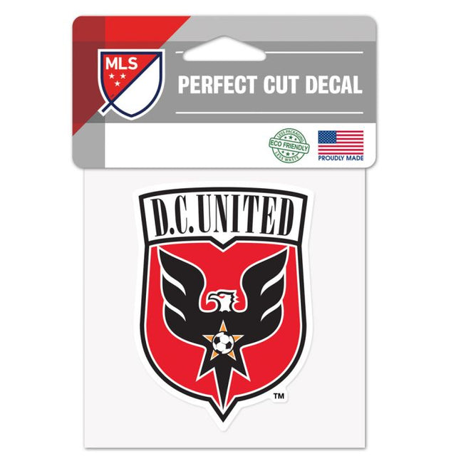 Calcomanía de color de corte perfecto de DC United de 4" x 4"