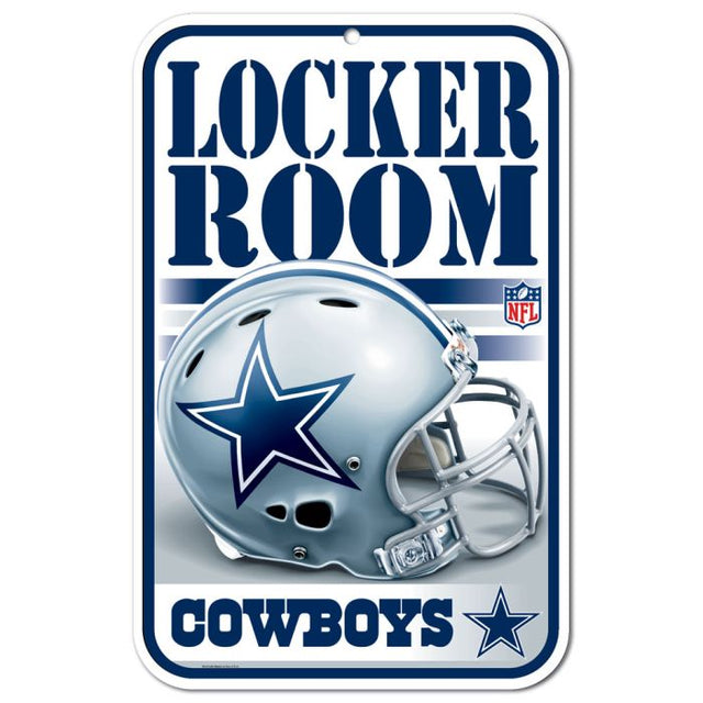 Dallas Cowboys Locker Room Plastic Sign 11" x 17"