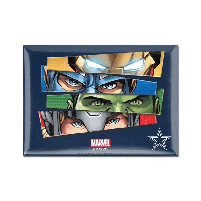 Imán de metal de Marvel de 2,5" x 3,5" de los Dallas Cowboys/Marvel (C) 2021