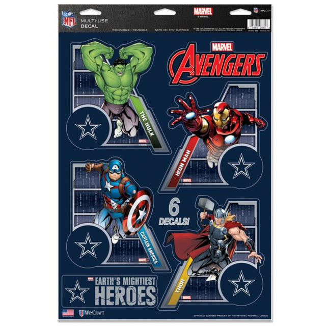 Calcomanía multiusos de Marvel de los Dallas Cowboys/Marvel (C) 2021 de 11" x 17"