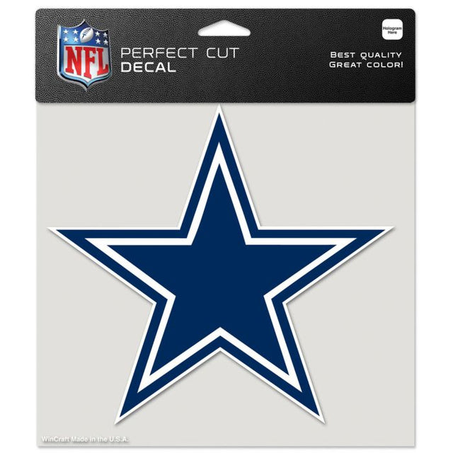 Calcomanía de color de corte perfecto de los Dallas Cowboys de 8" x 8"