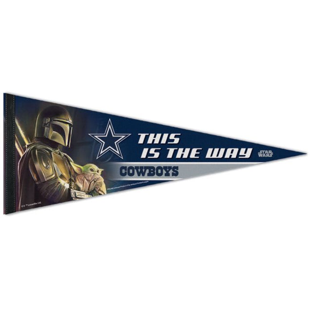 Banderín premium de los Dallas Cowboys/Star Wars Mandalorian de 30 x 76 cm