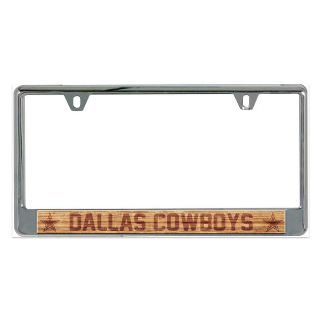 Marco para matrícula de madera de los Dallas Cowboys impreso en B/O