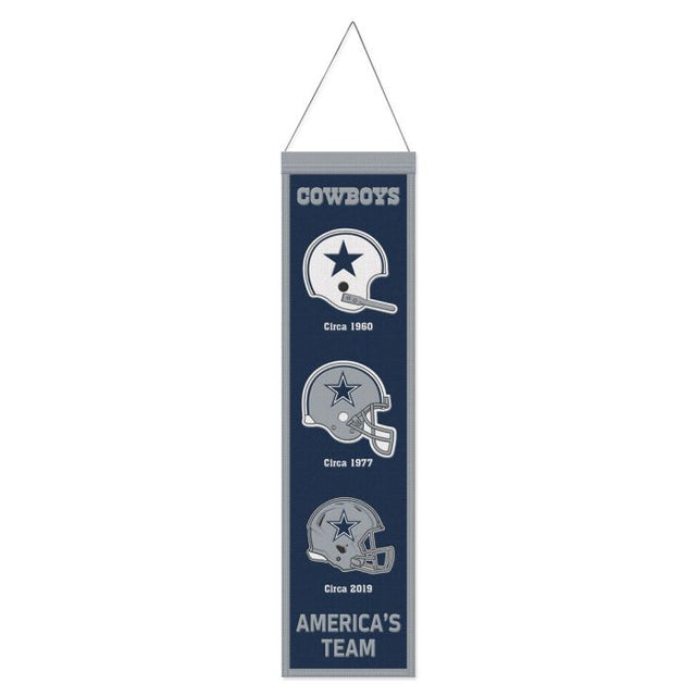 Bandera de lana de los Dallas Cowboys de 20 x 81 cm
