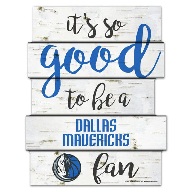 Letrero de madera de abedul de los Dallas Mavericks de 11" x 14"
