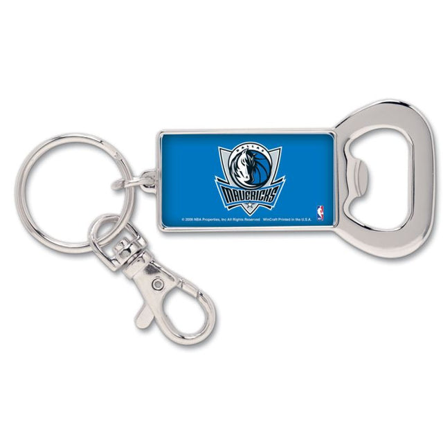Llavero rectangular con abrebotellas de los Dallas Mavericks