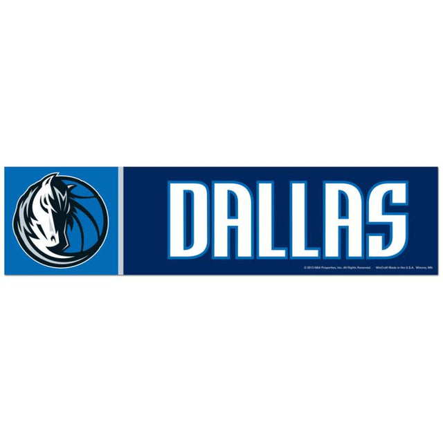 Tira de parachoques de los Dallas Mavericks de 3" x 12"