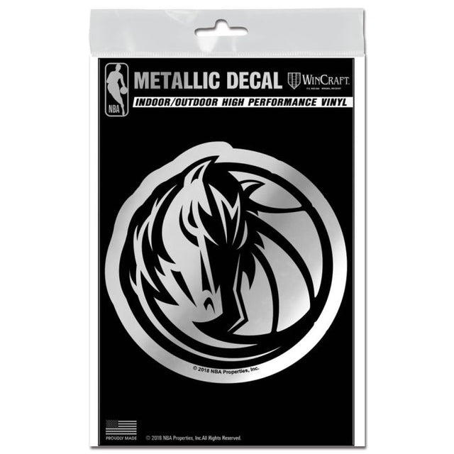 Calcomanía metálica de los Dallas Mavericks de 3" x 5"