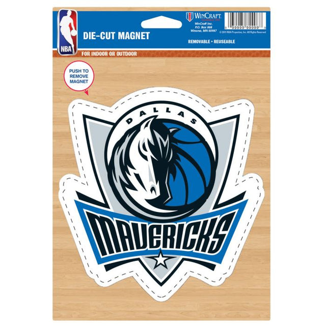 Imán troquelado con el logotipo de los Dallas Mavericks, 6,25" x 9"