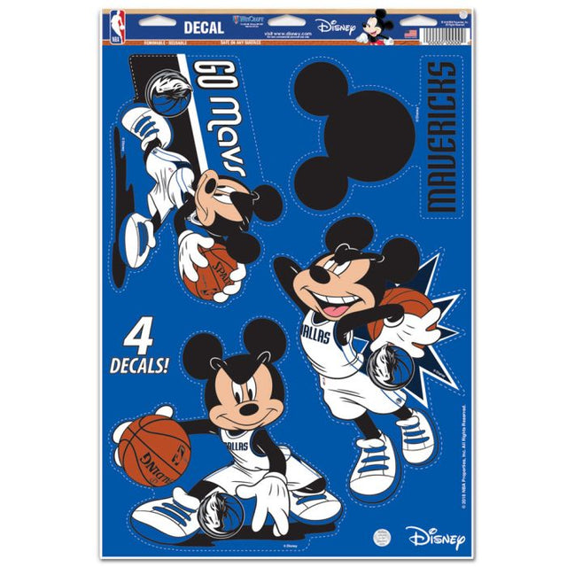 Calcomanía multiusos de los Dallas Mavericks y Disney de 11" x 17"