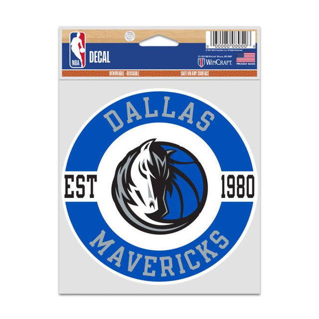 Calcomanías para fanáticos de los Dallas Mavericks de 3,75" x 5"