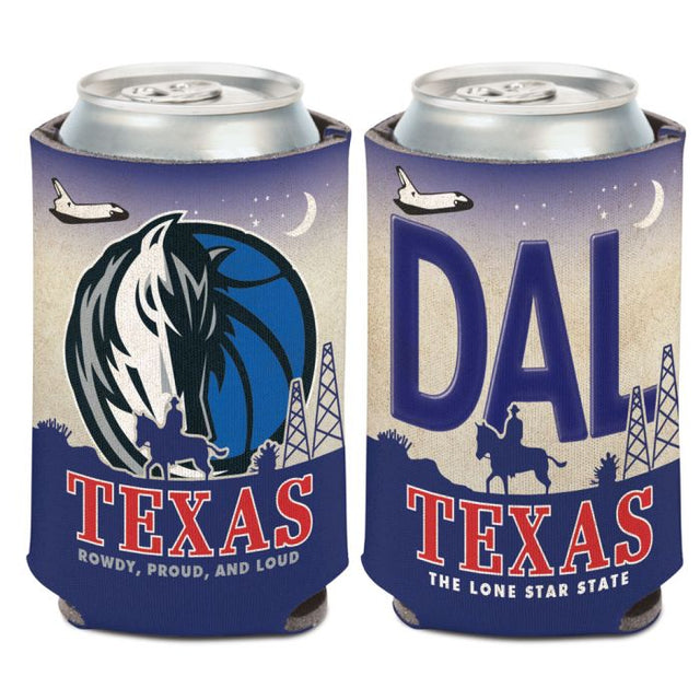 Enfriador de lata con placa de matrícula de Dallas Mavericks de 12 oz.