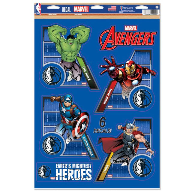 Calcomanía multiusos de Marvel de Dallas Mavericks (c) 2021 de 11" x 17"