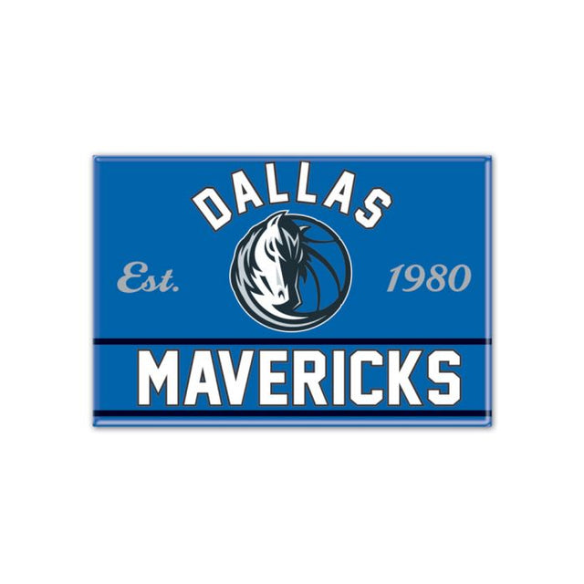 Imán de metal de los Dallas Mavericks de 2,5" x 3,5"
