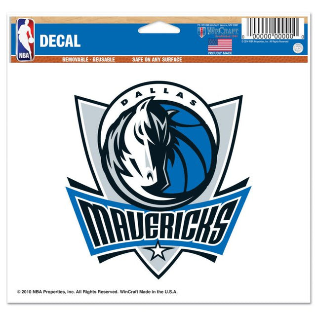 Calcomanía multiusos de los Dallas Mavericks, fondo transparente, 5" x 6"