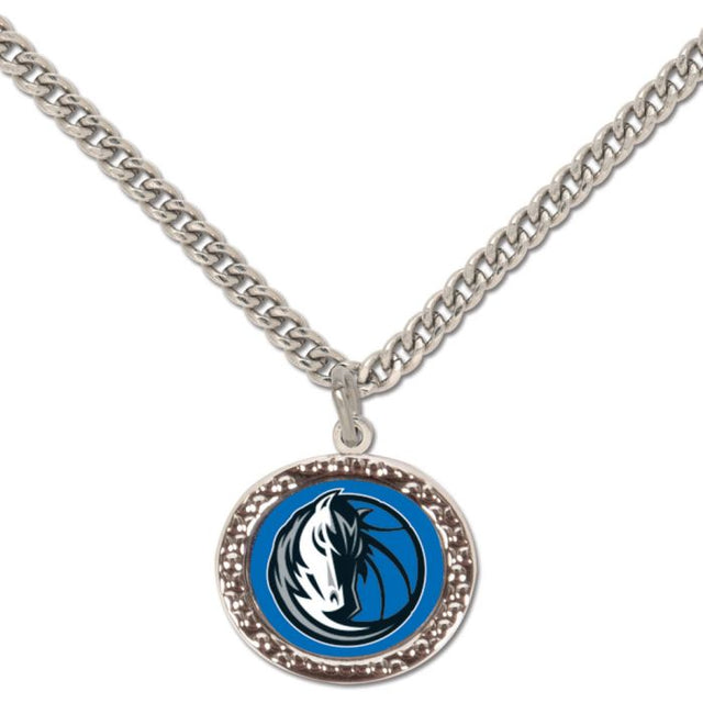 Collar de los Dallas Mavericks con tarjeta de joyería con dije
