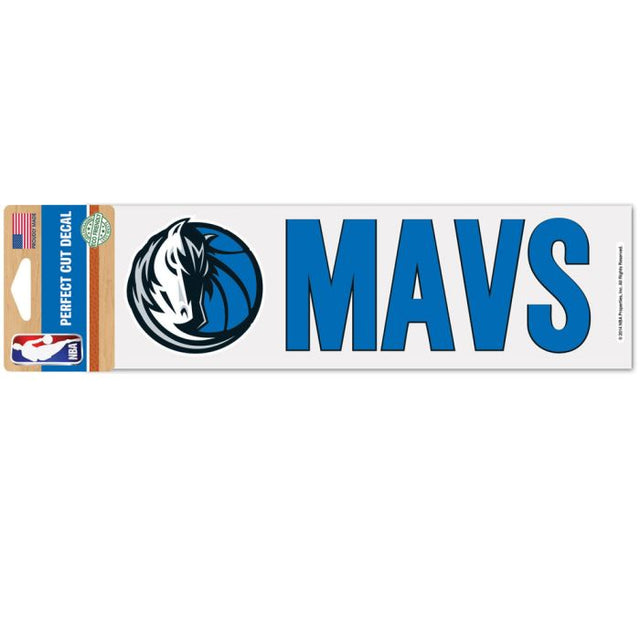 Calcomanías de corte perfecto de los Dallas Mavericks de 3" x 10"