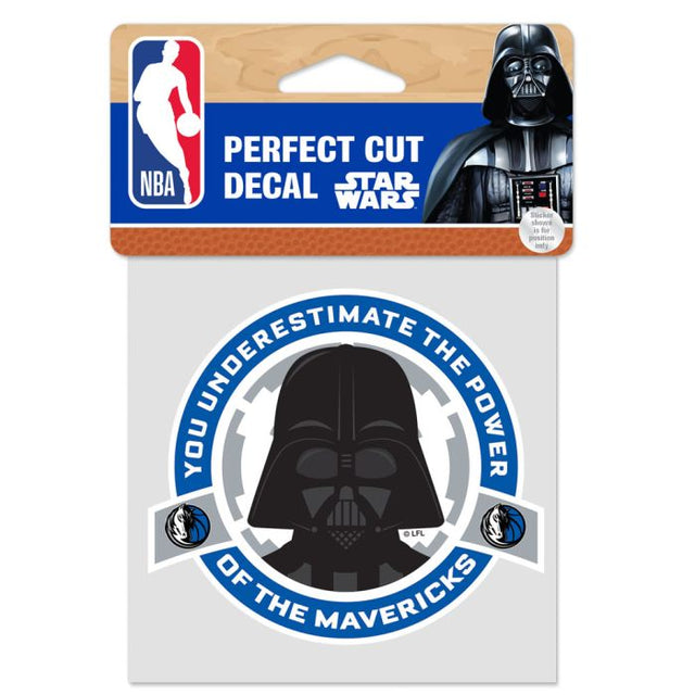 Calcomanía de color de corte perfecto de Star Wars de Dallas Mavericks/Star Wars de 4" x 4"