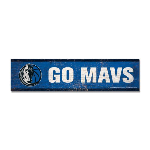 Imán de madera de los Dallas Mavericks de 1,5" x 6"