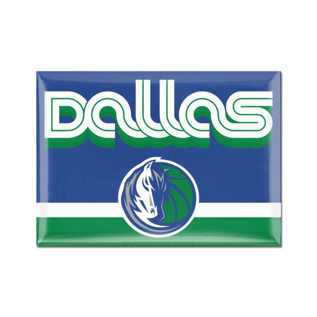 Imán de metal de la ciudad de Dallas Mavericks de 2,5" x 3,5"