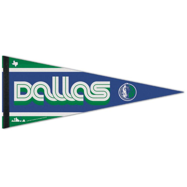Banderín de ciudad premium de los Dallas Mavericks de 12" x 30"