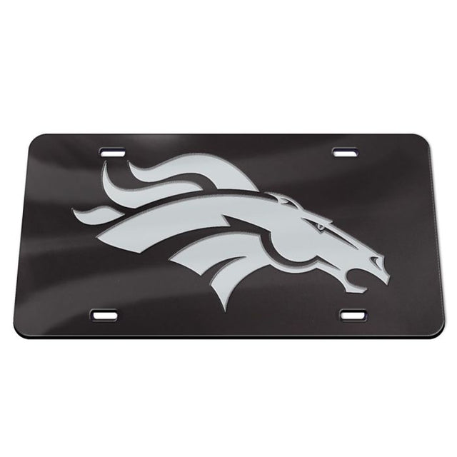 Placas de matrícula clásicas de acrílico cromado de los Denver Broncos