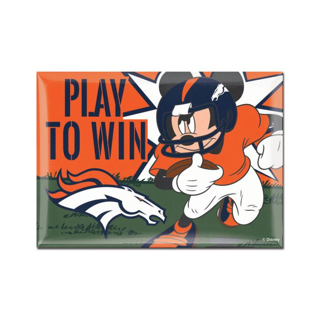 Denver Broncos / Disney Mickey Mouse Metal Magnet 2.5" x 3.5"