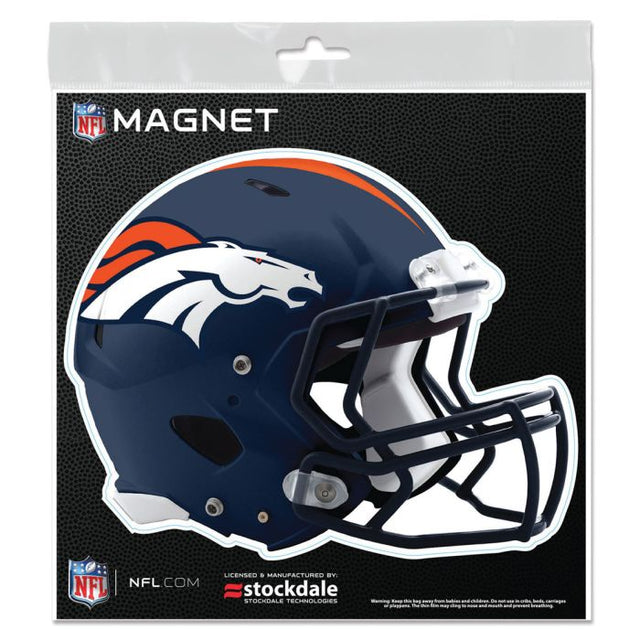 Imanes para exteriores con el casco de los Denver Broncos, 6" x 6"
