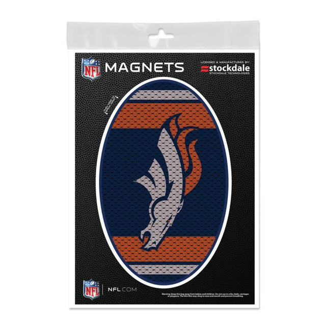 Imanes para exteriores de la camiseta de los Denver Broncos, 5" x 7"